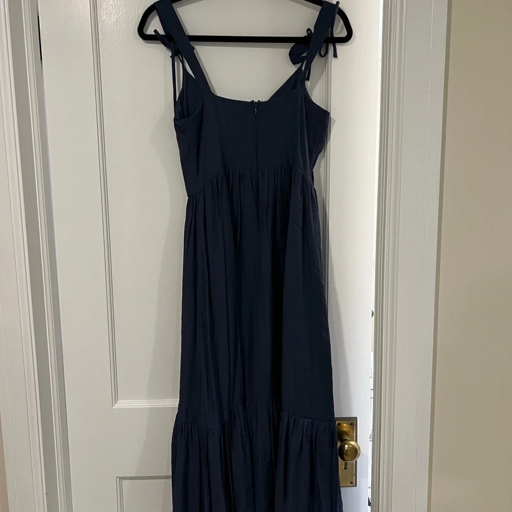 Lulu's Endearing Beauty Midnight Blue Midi Dress - Picture 3 of 4